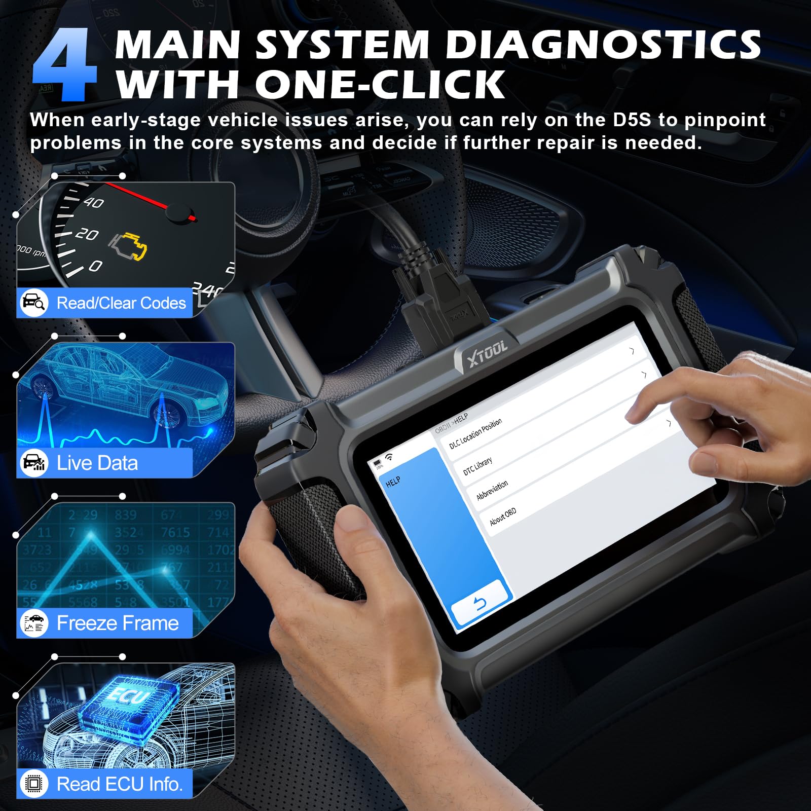 XTOOL D5 performs EPB reset during brake service.