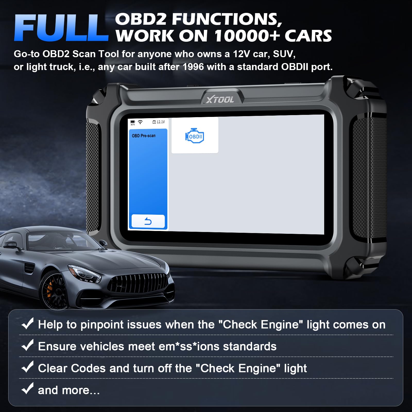 XTOOL D5 transmission diagnostics displays real-time TCM data.