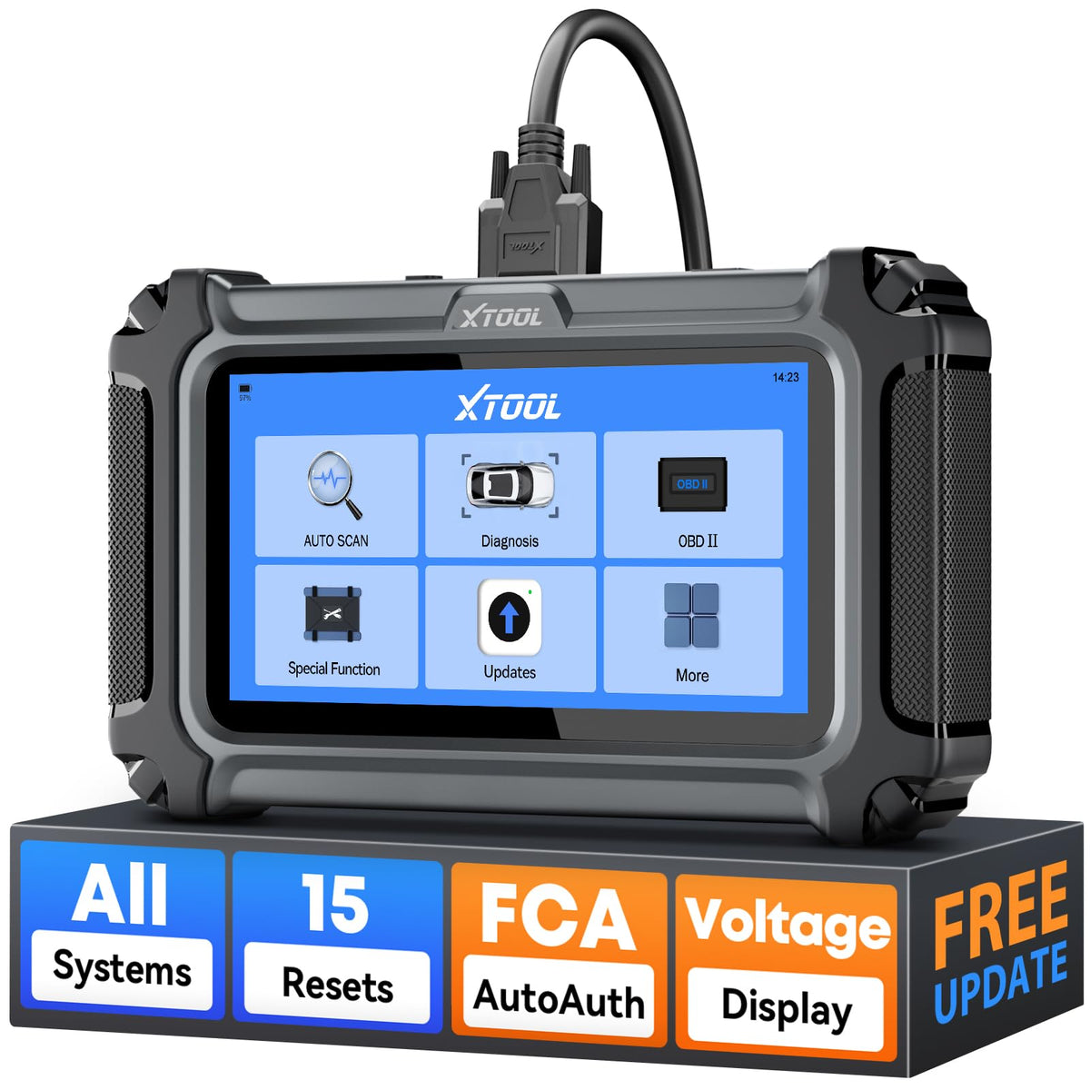 XTOOL D6 full system scan dashboard for quick multi-system checks.