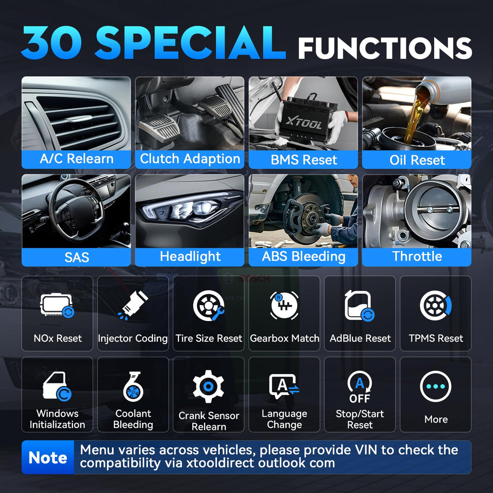 XTOOL D6S 30 maintenance services highlight DIY repair possibilities.