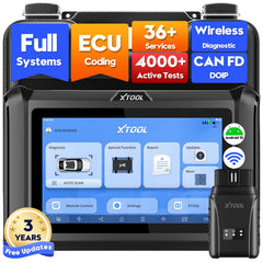 XTOOL D7W front view wireless OBD2 scanner for on-the-go diagnostics
