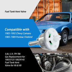 XTPTFABS valve on Camaro/Firebird side view shows compact, fit-friendly design.