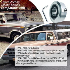 XTPTFABS lower steering column bearing closeup dimensions emphasize precise fit and durability.