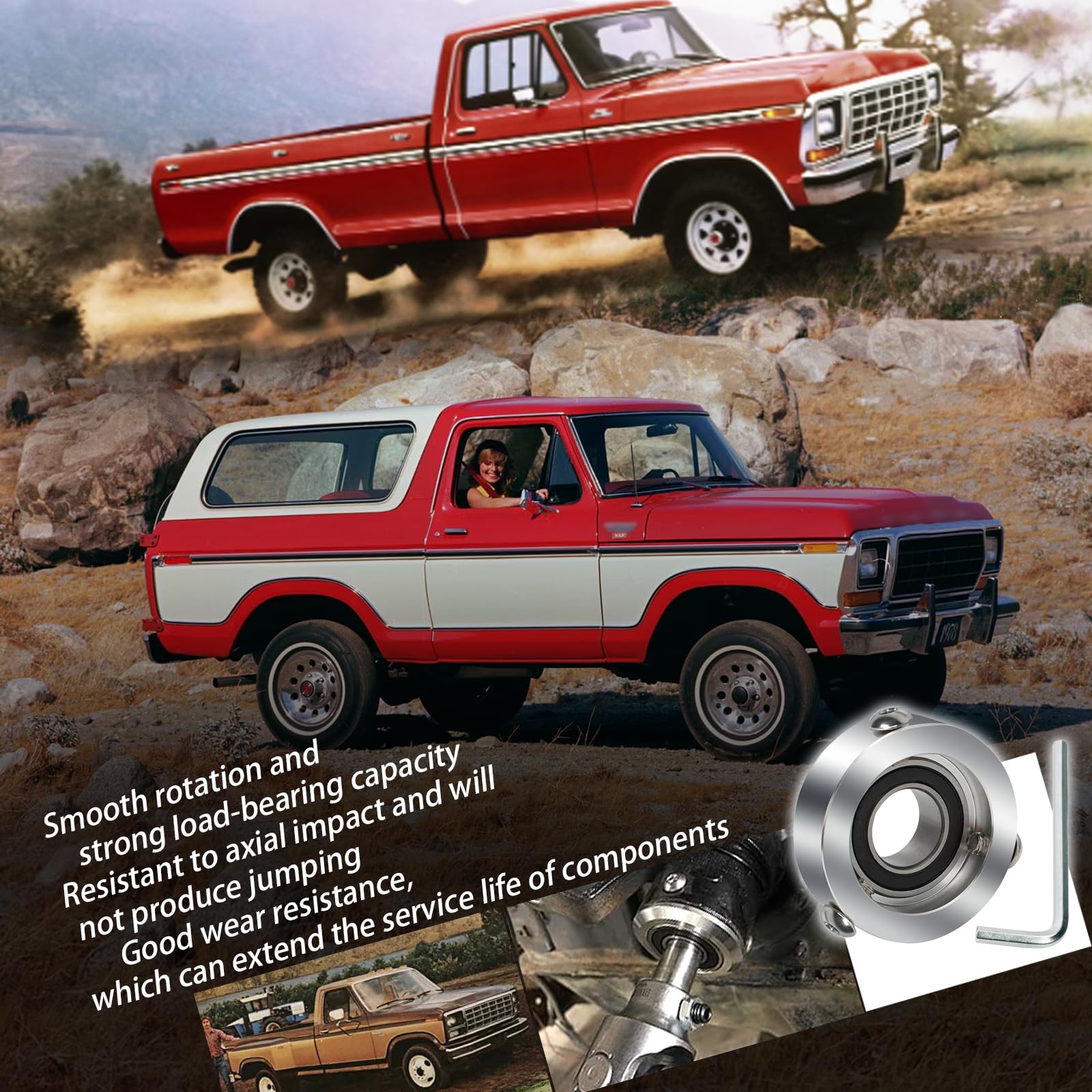 XTPTFABS lower steering column bearing stainless screws included for secure installation.