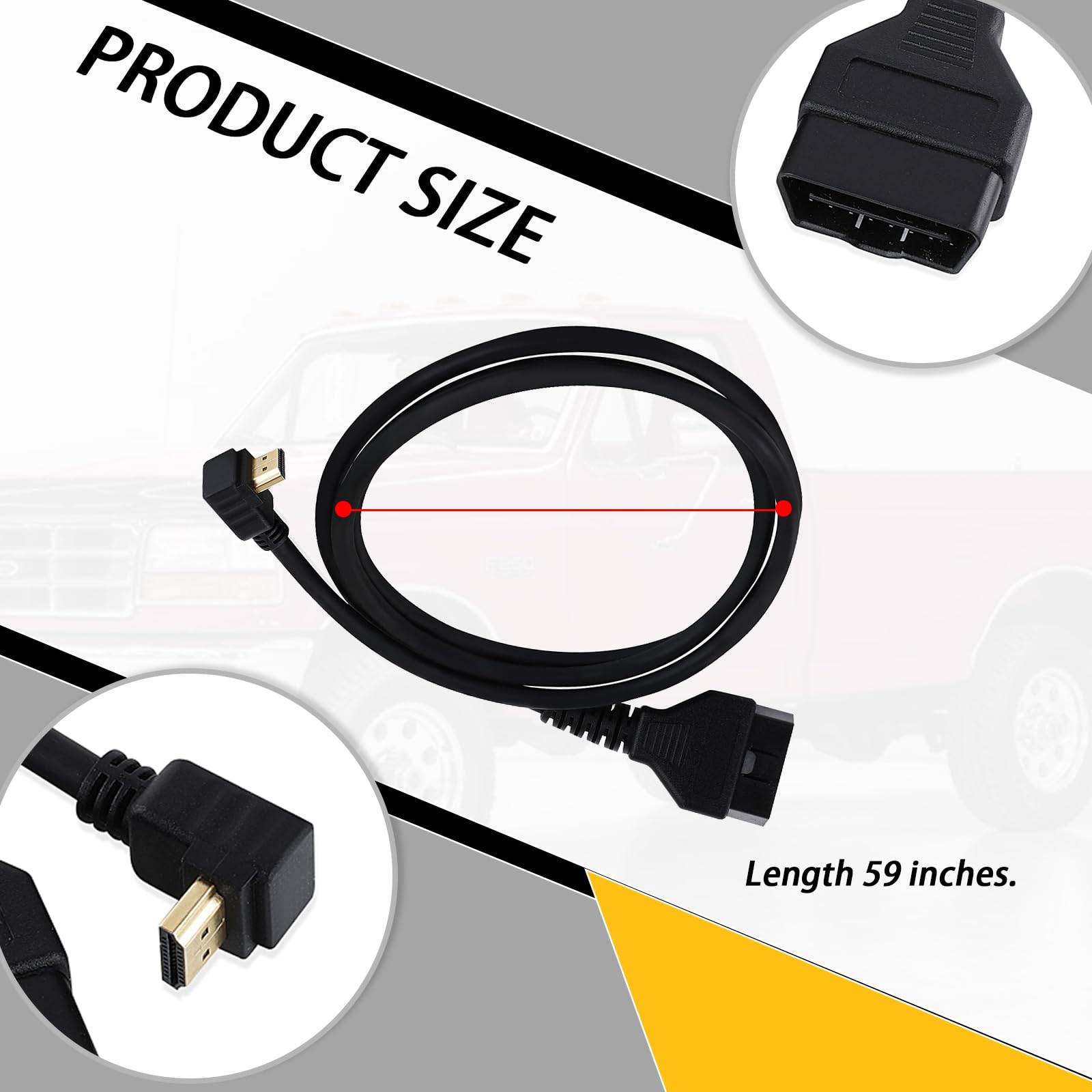 Plug-and-play OBD2 cable from XTPTFABS for quick on-vehicle setup