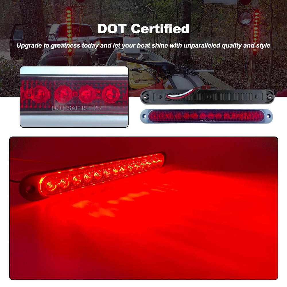 XtraGlow 10inch LED trailer light bar rear view, clear signaling.