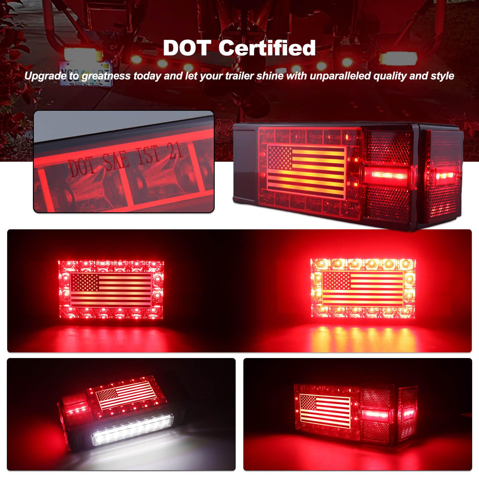 XtraGlow 10 inch LED trailer light bar improves brake and turn signaling