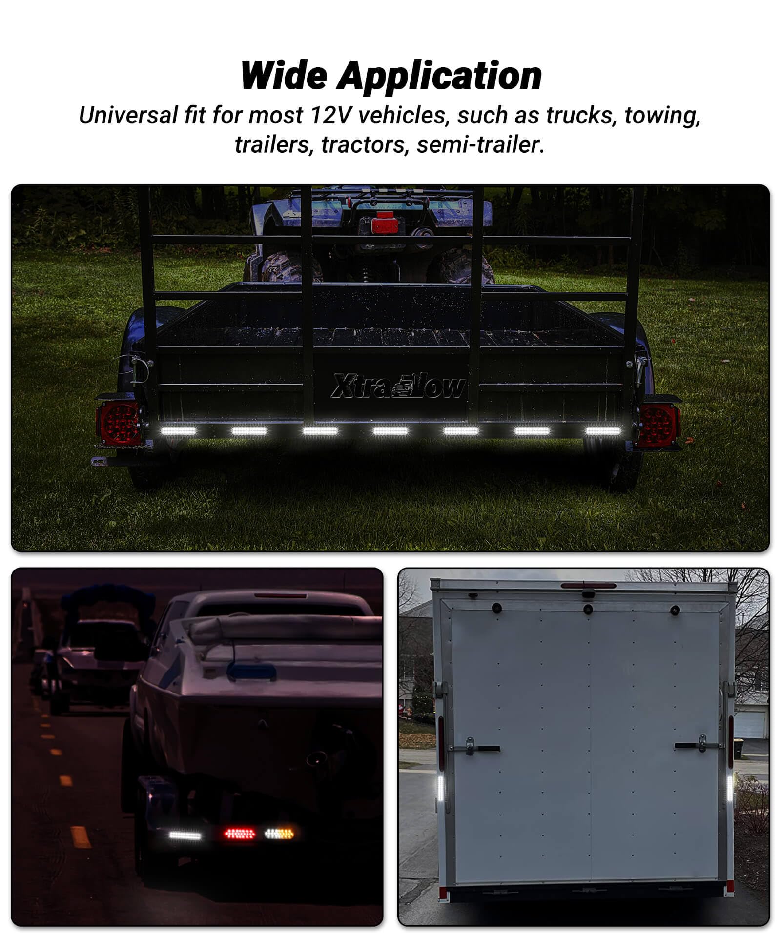 XtraGlow 24-LED trailer marker light with durable aluminum lens