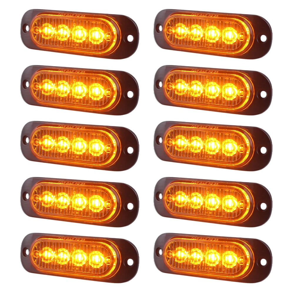 XtraGlow 3.4 inch amber LED trailer marker light for clear trailer visibility.