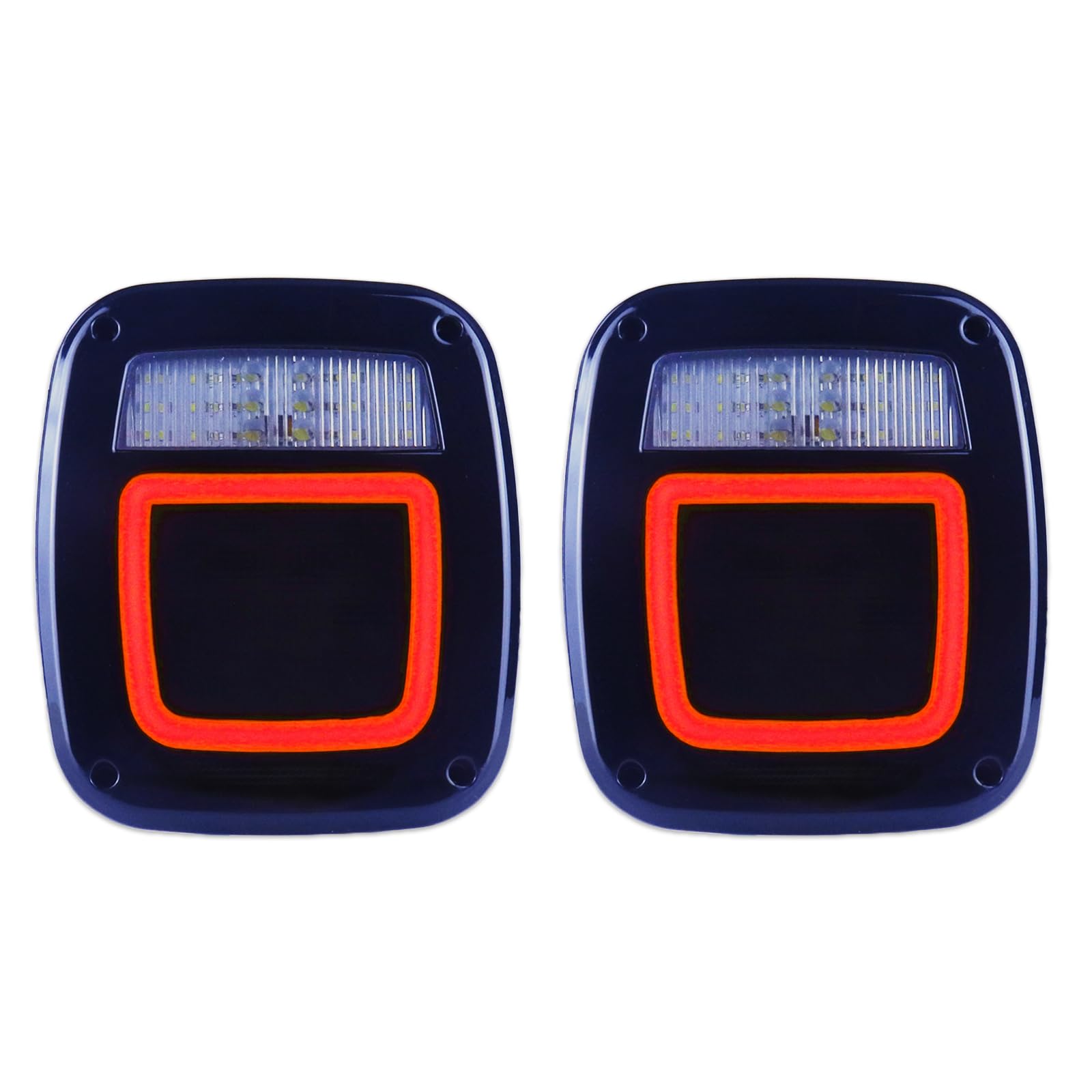 XtraGlow smoked halo tail light left enhances visibility with a stylish smoked lens