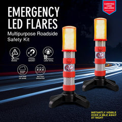XTREME STP LED Road Flares solid red mode provides stable signaling for traffic.