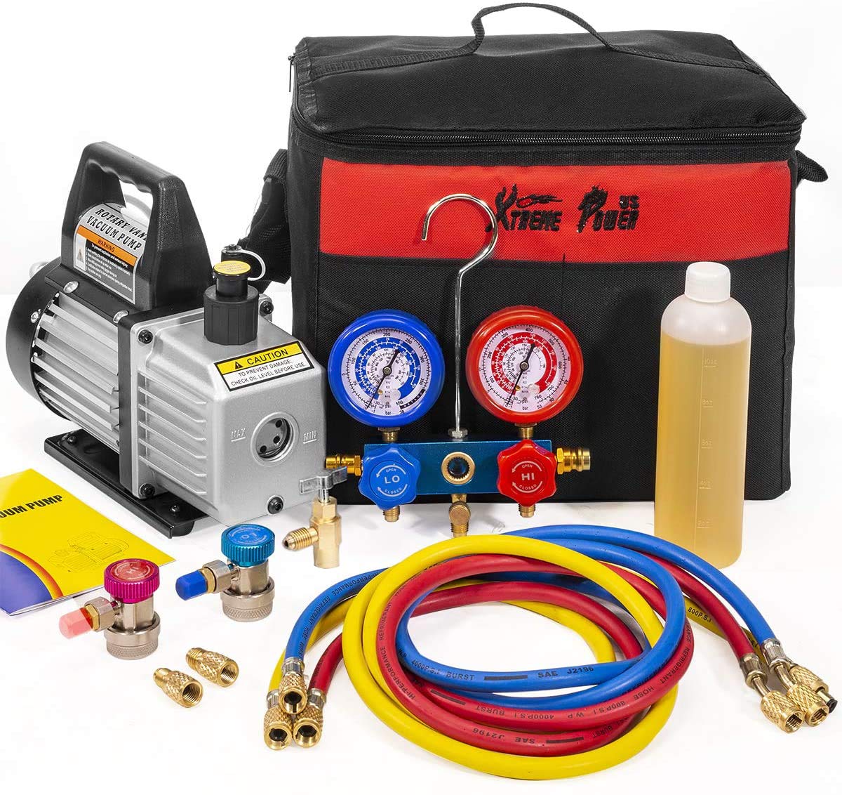 XtremepowerUS 3CFM vacuum pump for efficient HVAC service