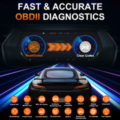 Xtruck OBD2 wireless scanner night vision LED assists dark port connections
