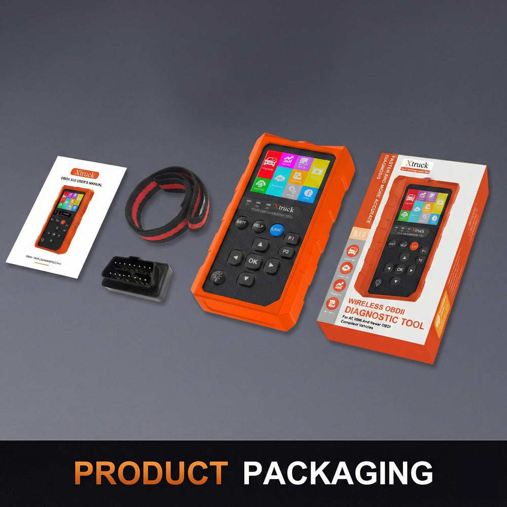 Xtruck OBD2 wireless scanner support center image indicating help and service