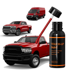 XTryfun PR4 Flame Red paint bottle close-up, color-matching for Dodge touch-ups.
