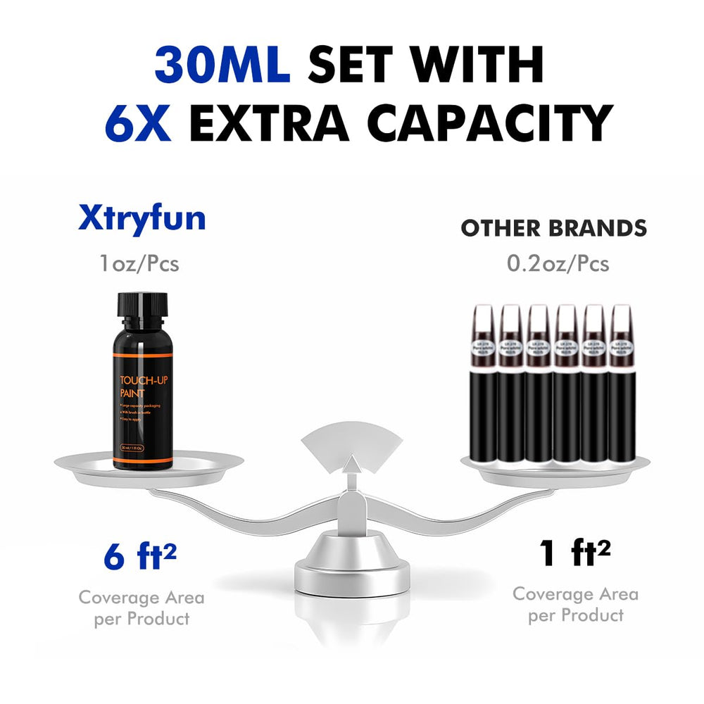 XTXTryfun Granite Crystal scratch check on vehicle surface for match.