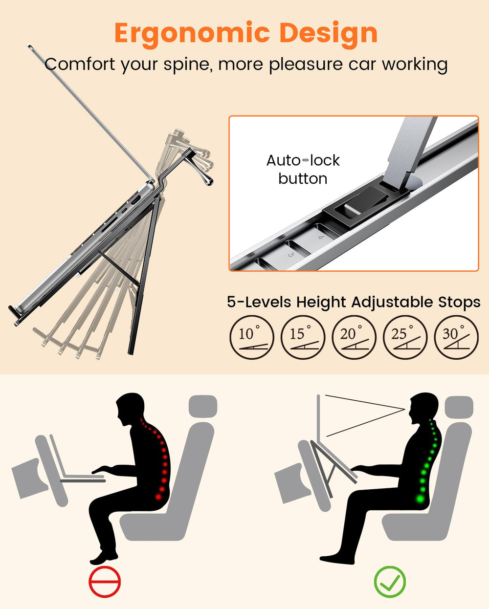 xuenair adjustable-height five-level demonstration for ergonomic viewing