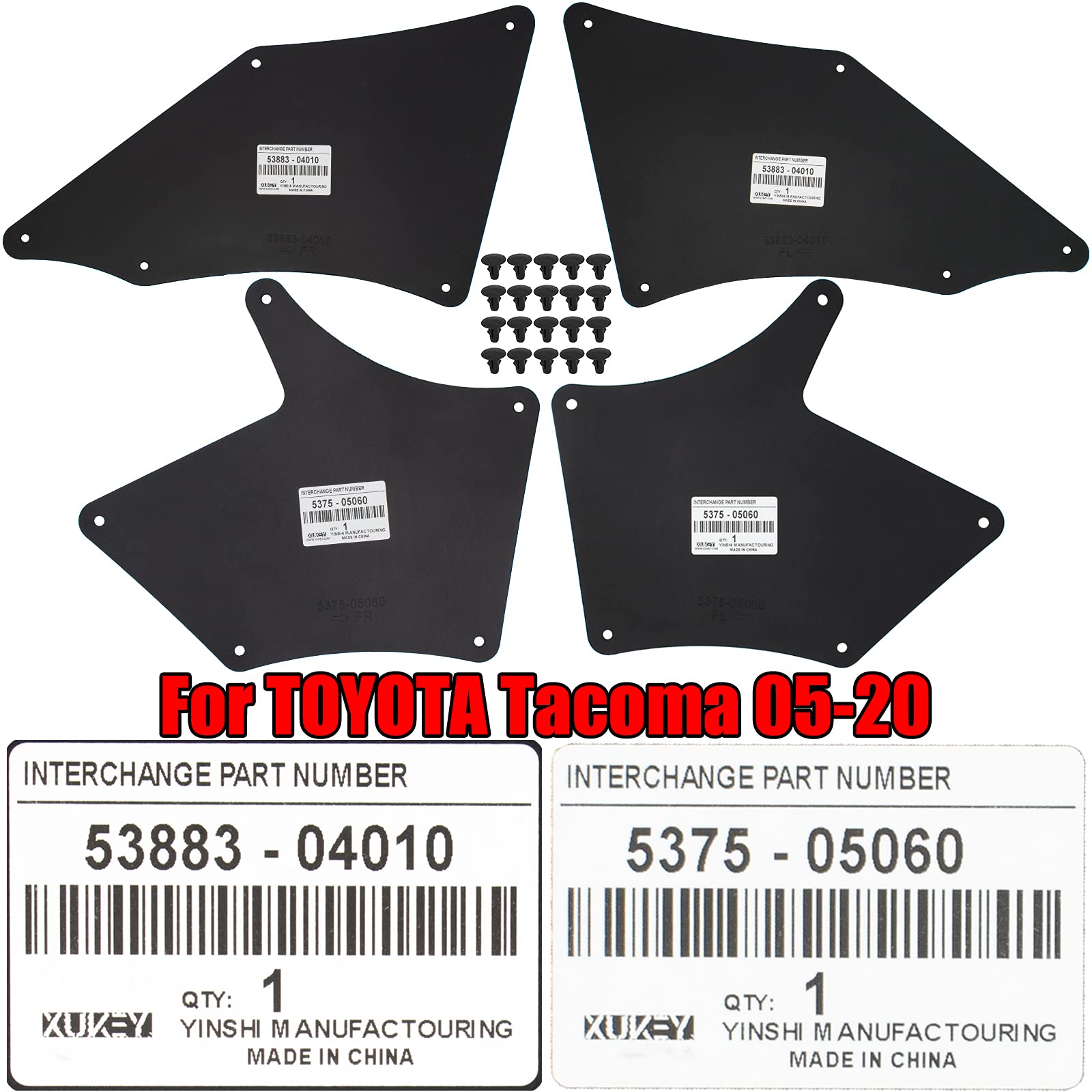 XUKEY clips included for secure mounting