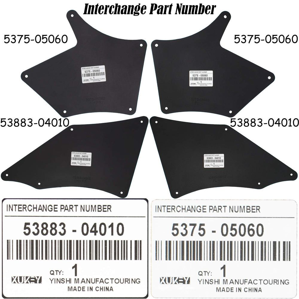 XUKEY splash guards rear view on Toyota Tacoma guard rear fenders