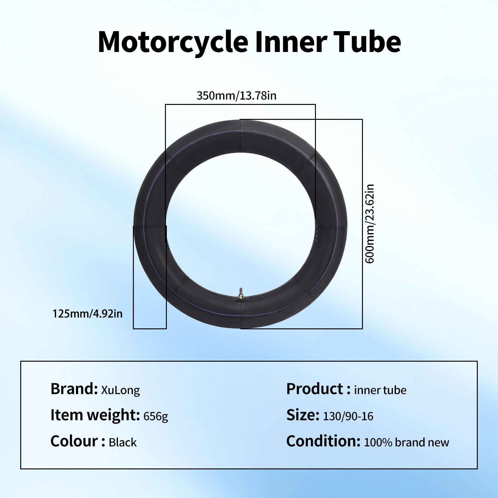XuLong 5.00-5.10-16 inner tube heavy-duty design supports rugged roads