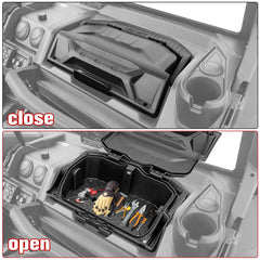 Side profile of XUTVOTOR dash storage box showing increased storage capacity