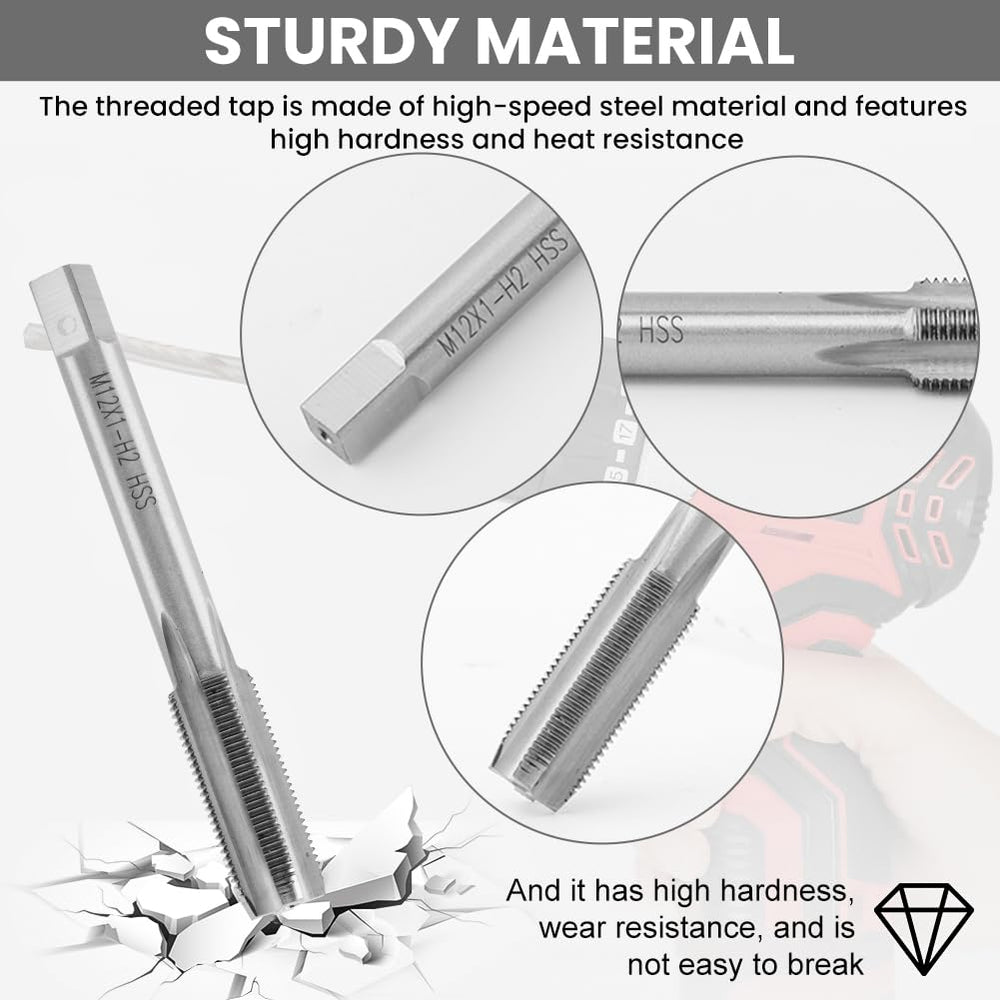 XuYelora spark plug thread repair kit case stores all inserts and taps neatly.