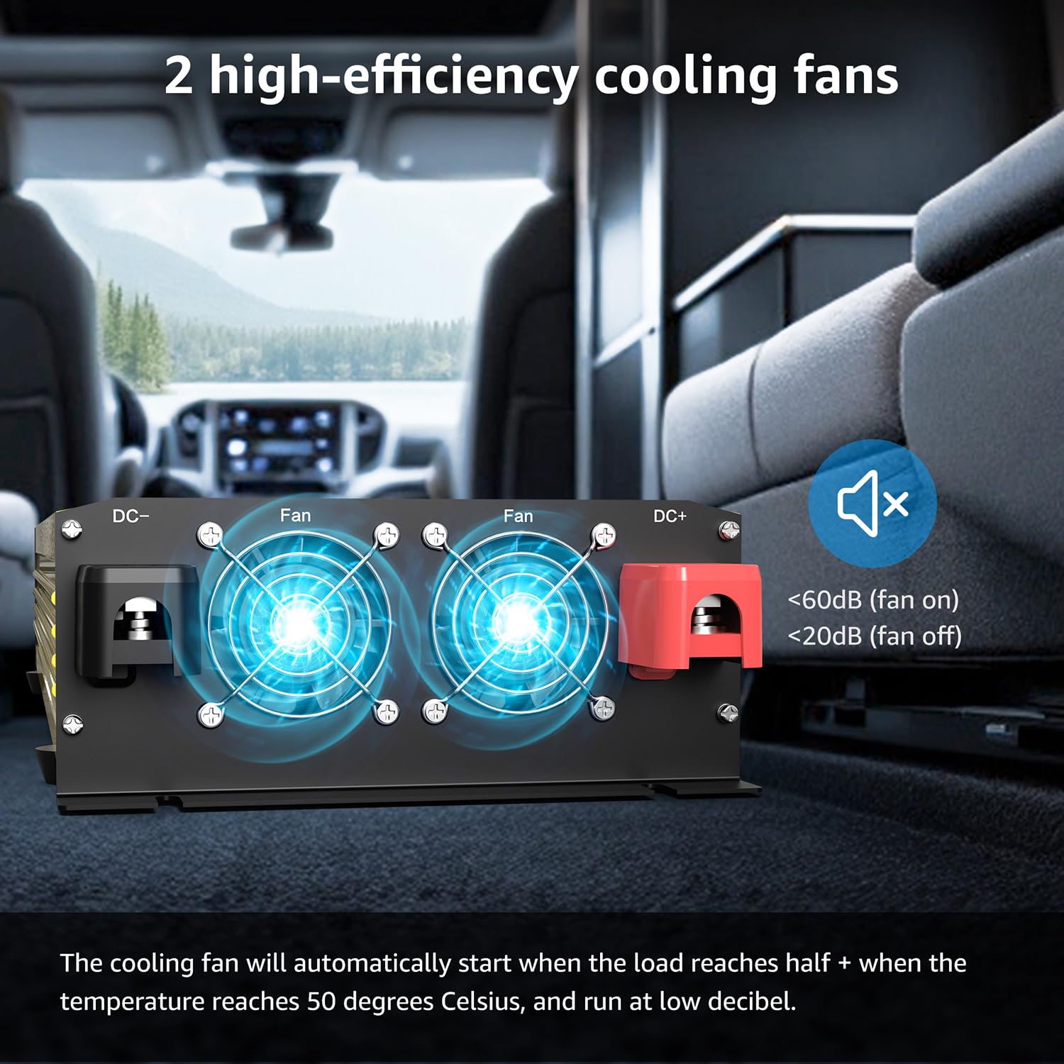 XWJNE dual 120V outlets powering devices during off grid trips