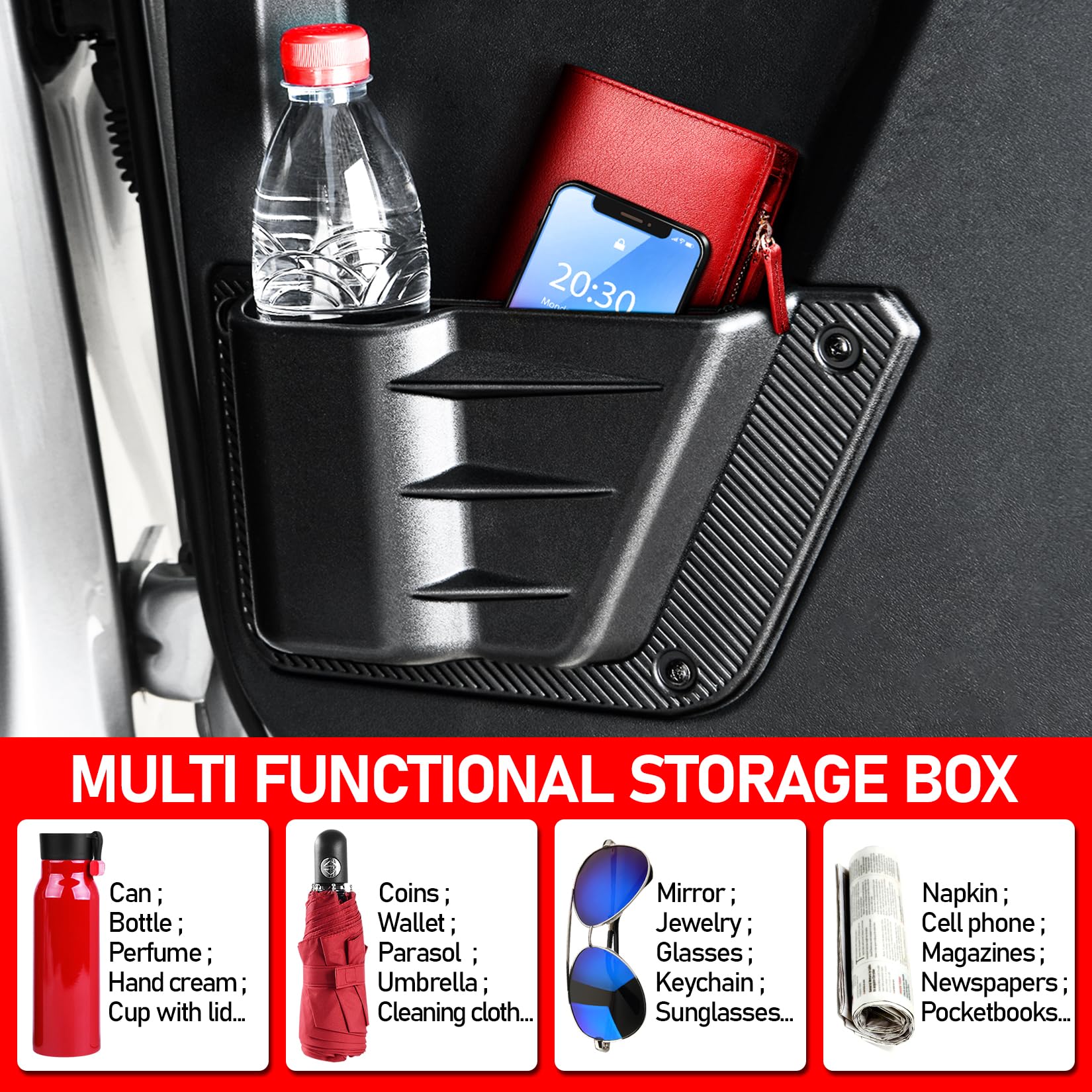 XWQZ anti-scratch door pocket preserves interior finish