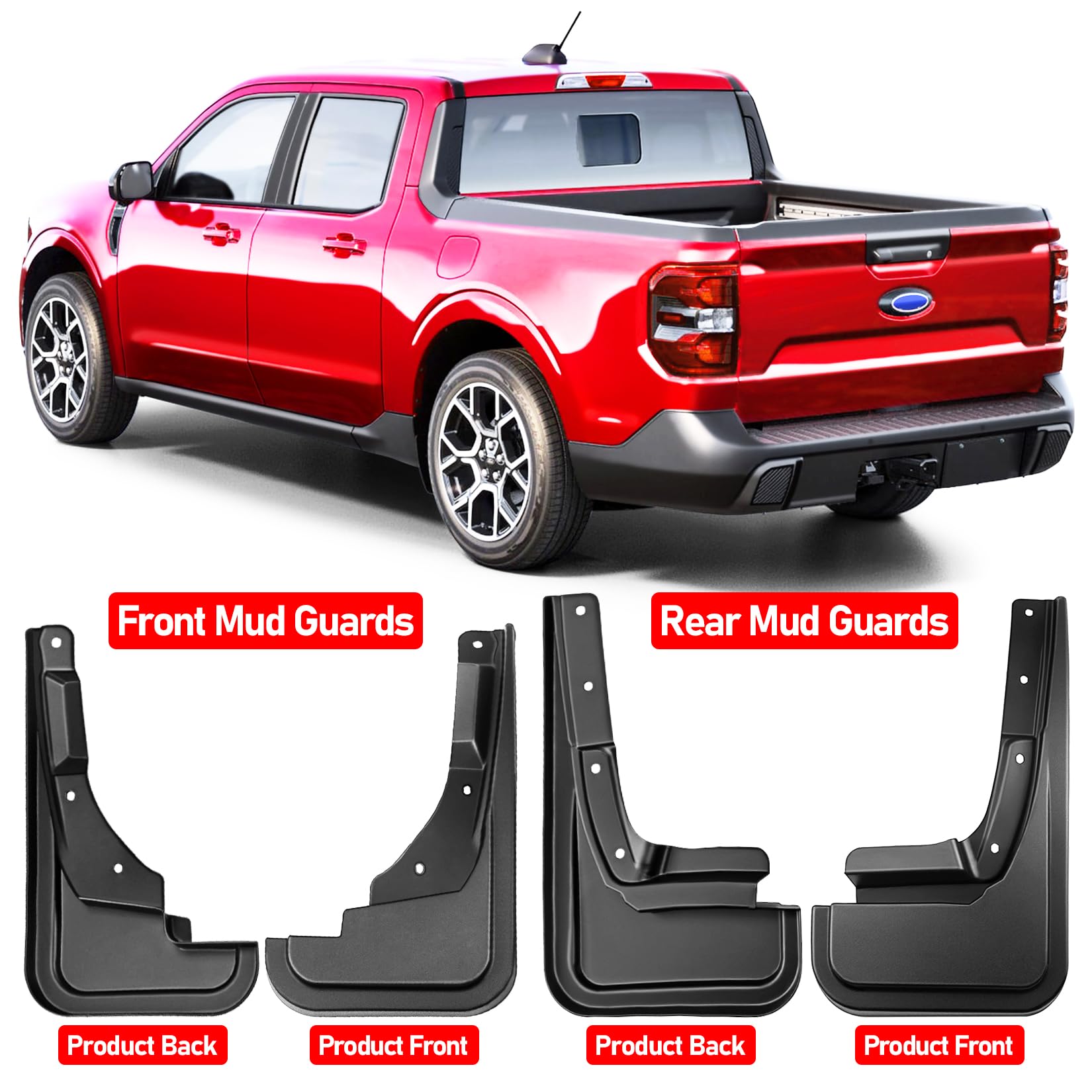 XWQZ mud flaps all-weather design protect against gravel, mud, and salt spray
