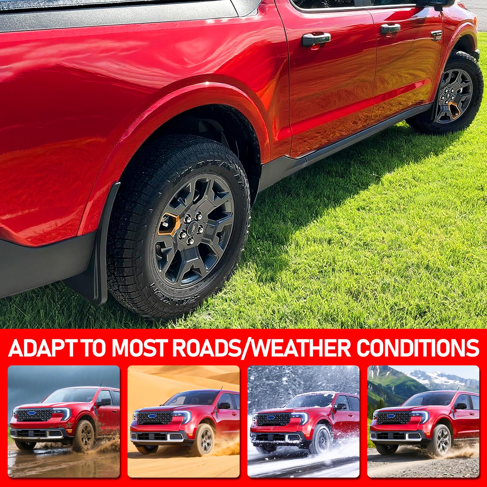 XWQZ mud flaps rear right Maverick guard underbody from road grime