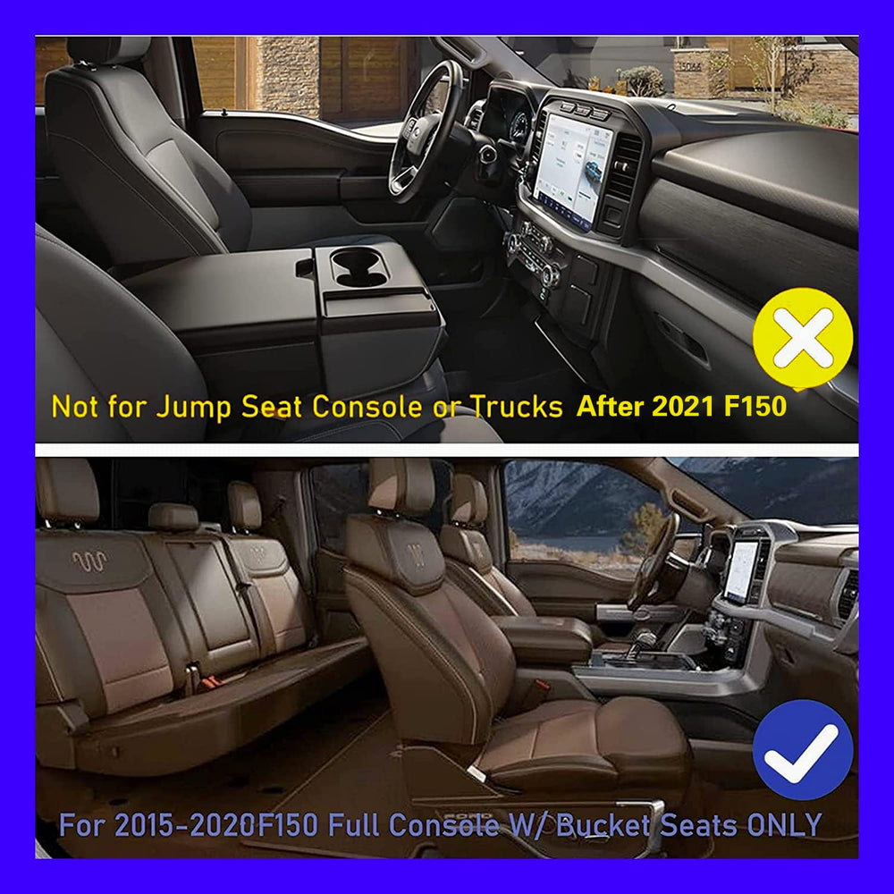 XXCIWP upper and lower storage areas inside the center console