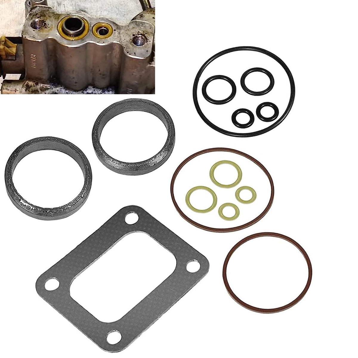 XXXCARXXX turbo mounting gasket set for secure pedestal installation