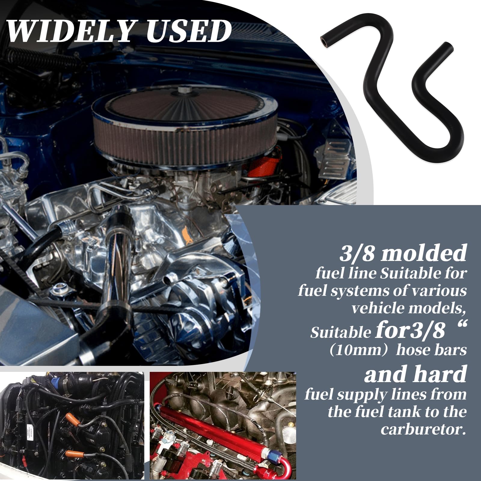XYgdhqpt 3/8in elbow, 90-degree bend for compact vehicle routing.