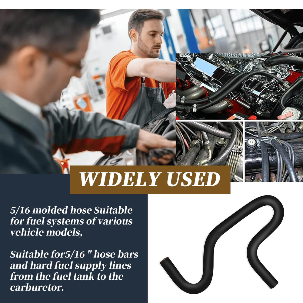 XYgdhqpt 5/16-inch molded hose elbow in a 90-degree bend for engine bay routing
