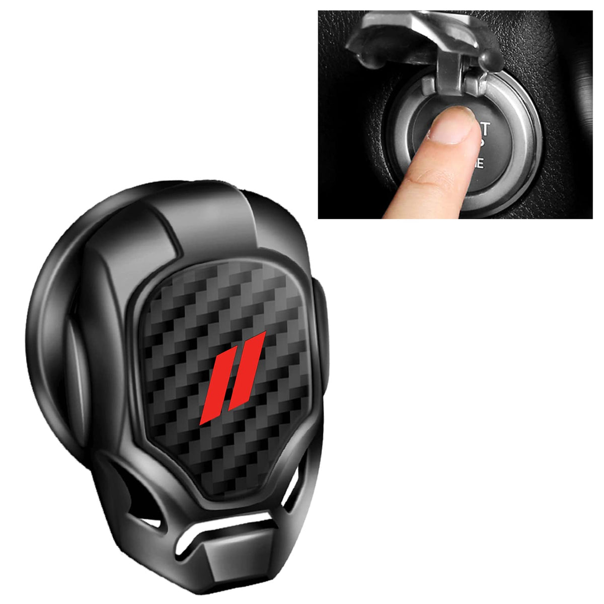 XYHGM start/stop button cover for Dodge Challenger enhances interior texture and protection