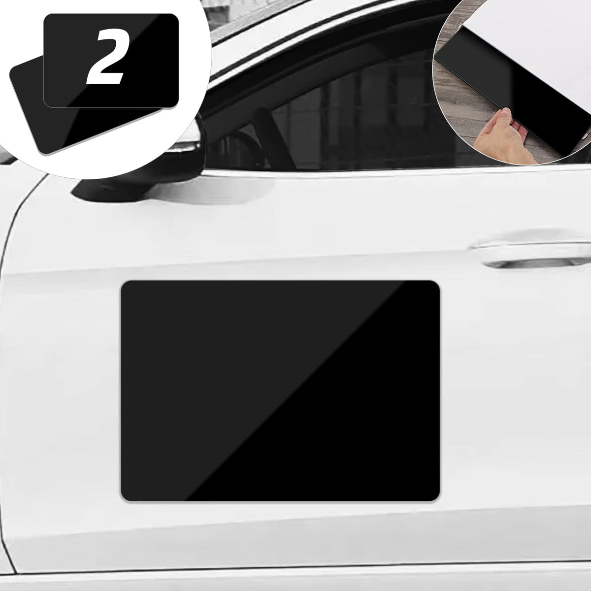 XYK 2-pack blank car magnets with 50 mil thickness for strong highway adhesion