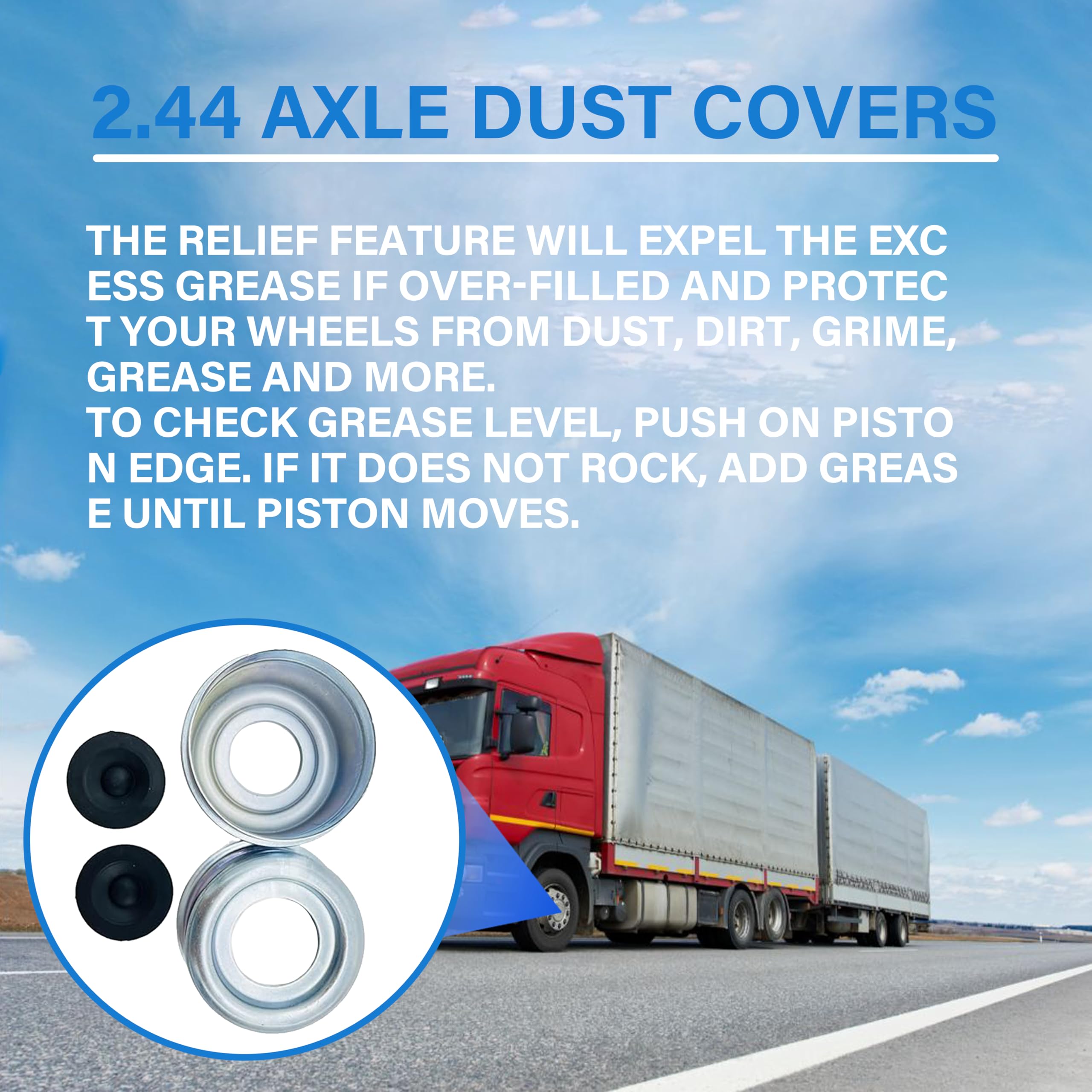 xyocx relief feature dust cap demonstrates grease relief during over-fill