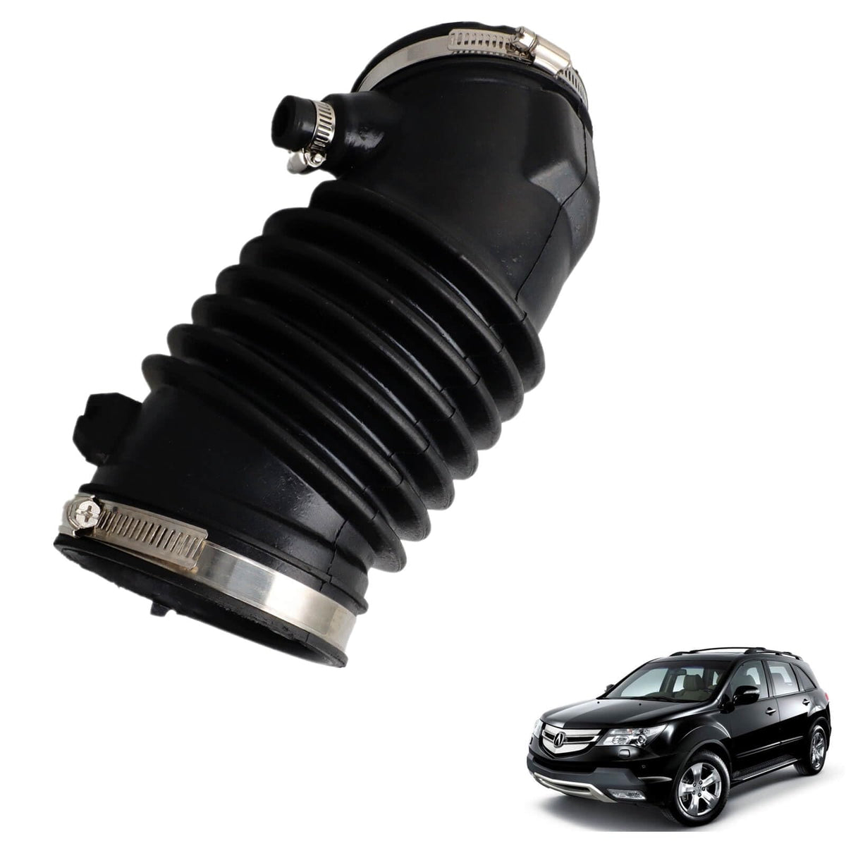 XYWZV air intake hose front view, OEM replacement for MDX improves air flow efficiency