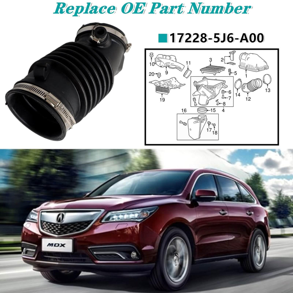 XYWZV air intake hose under hood, easy installation for DIY enthusiasts