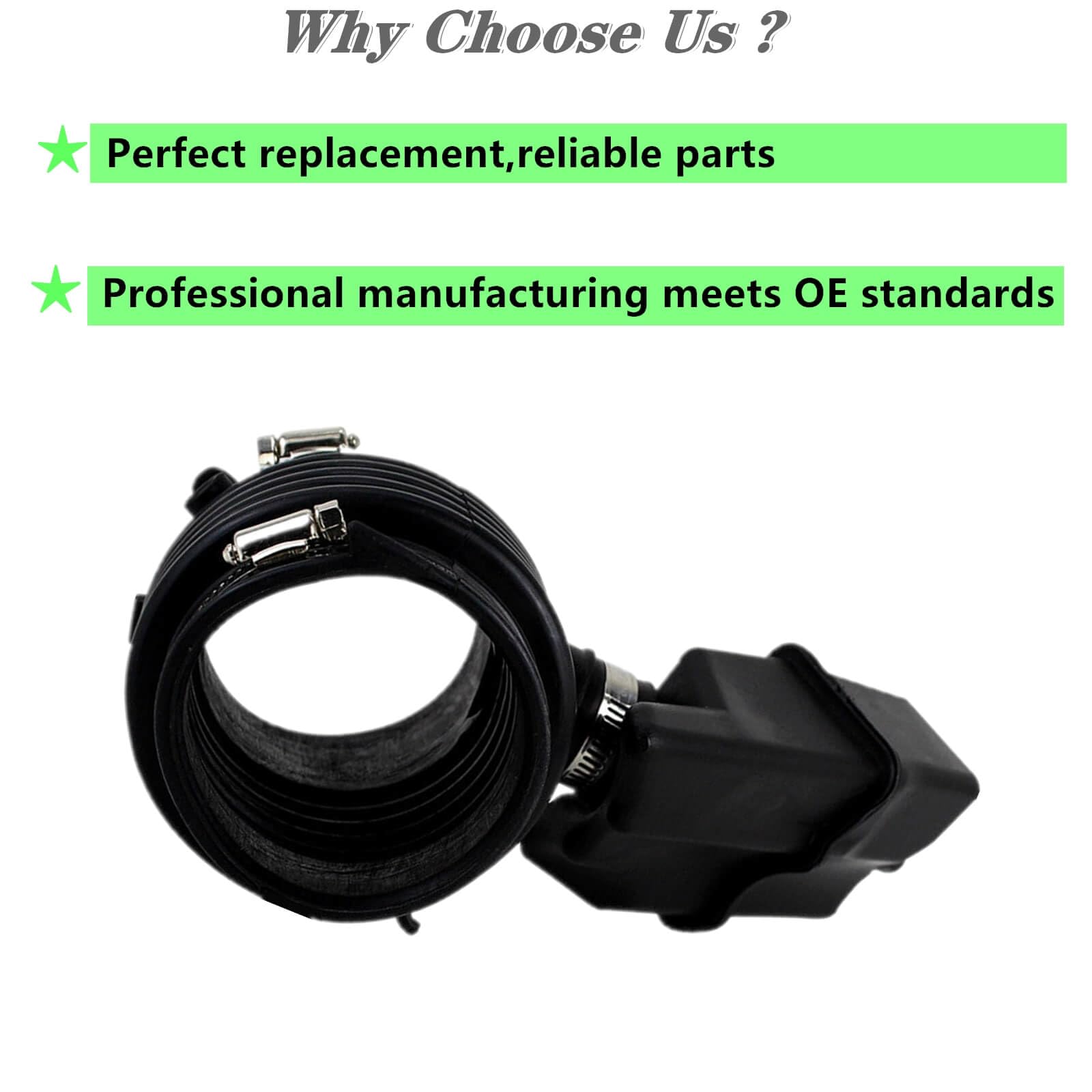 XYWZV engine compartment boot supports steady airflow to the mass meter.