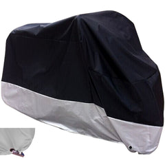 XYZCTEM all-season motorcycle cover fits up to 108 inches, protecting bikes from rain and dust.