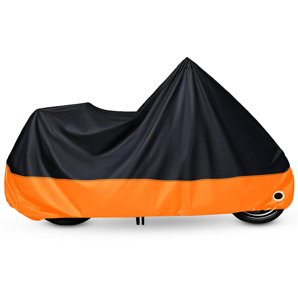 XYZCTEM motorcycle cover 108-inch fit protects large bikes from rain and sun.