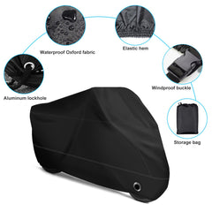XYZCTEM motorcycle cover uses heavy-duty material for durable all-weather shielding