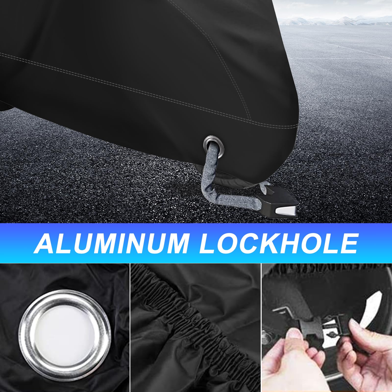 XYZCTEM motorcycle cover fits up to 116 inches for Harley, Honda, and more