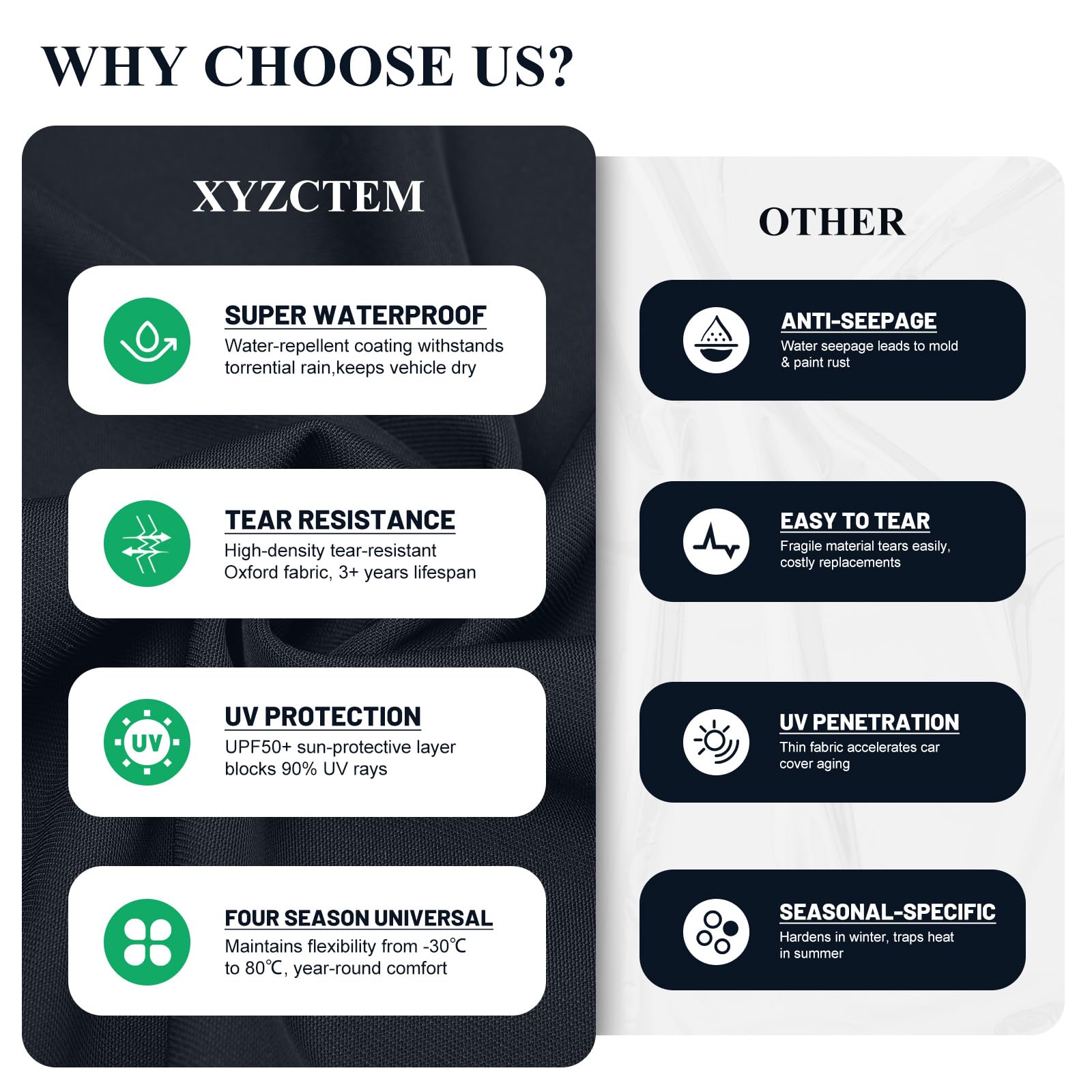 XYZCTEM windproof buckle detail highlights secure fit for windy locations.