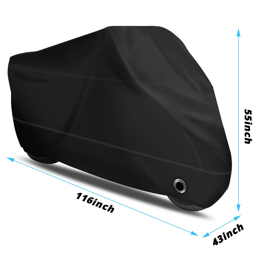XYZCTEM motorcycle cover includes windproof strap to resist gusts