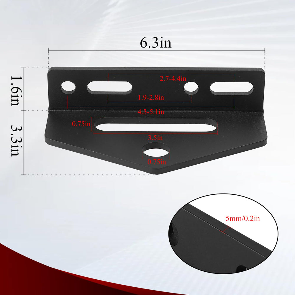 XZWMY 5mm carbon steel hitch body with rust resistant finish.