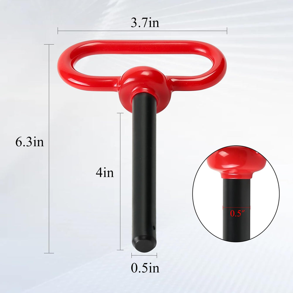 XZWMY rubber protected hitch pin enables smooth one handed operation.