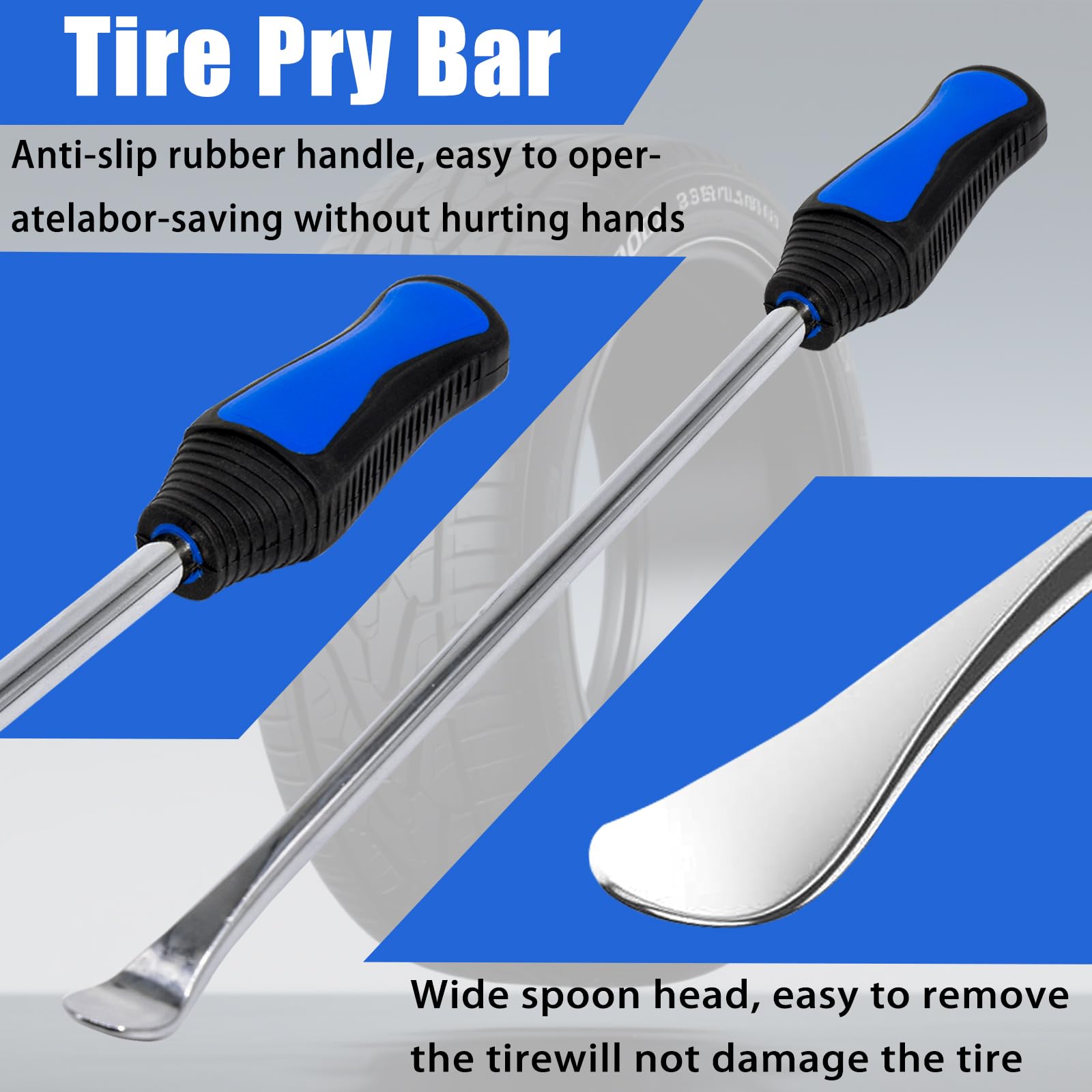 Y.A. LOTUS tire spoon in use aids installation.