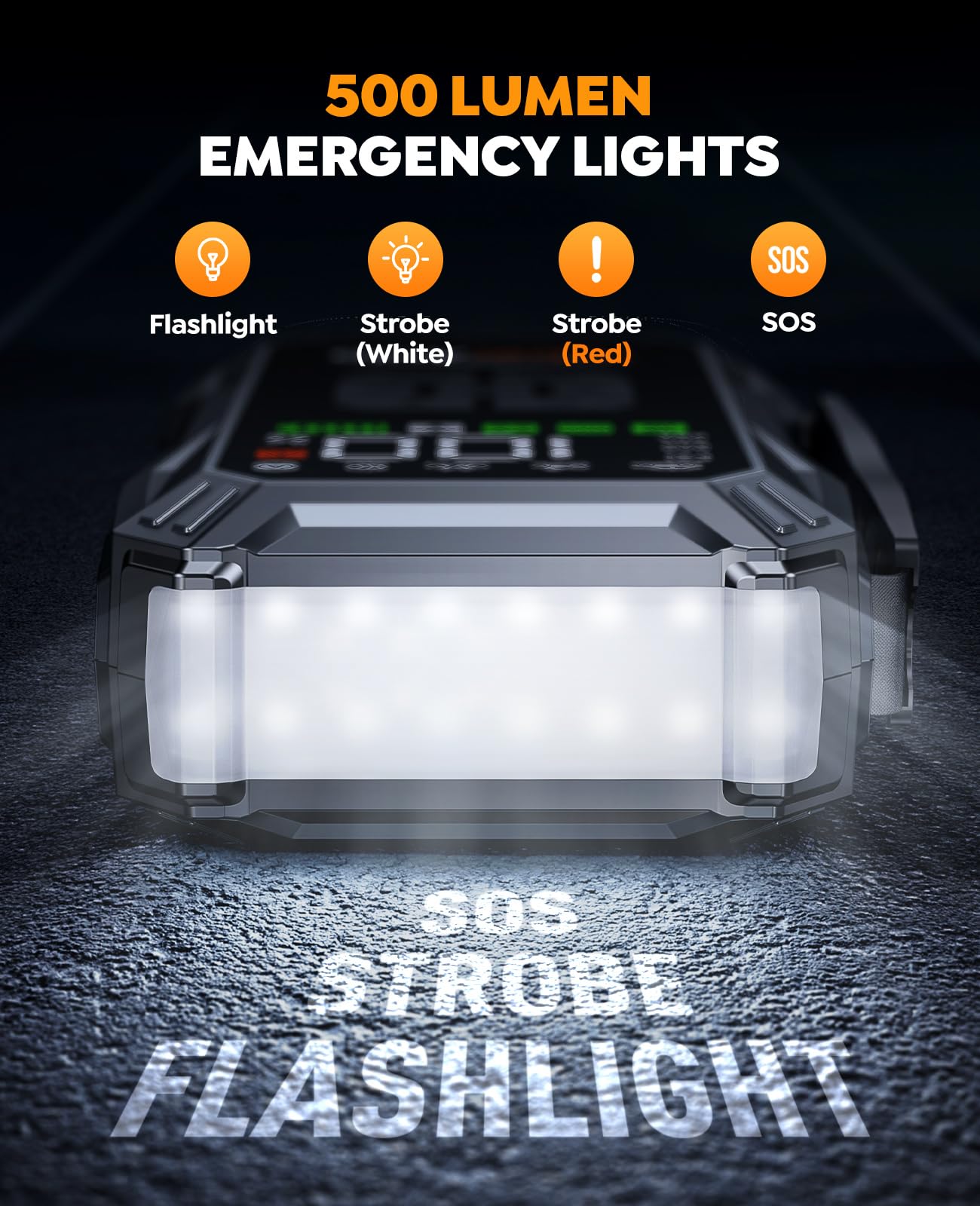 YaberAuto AP01 emergency light provides 500 lumens for roadside visibility